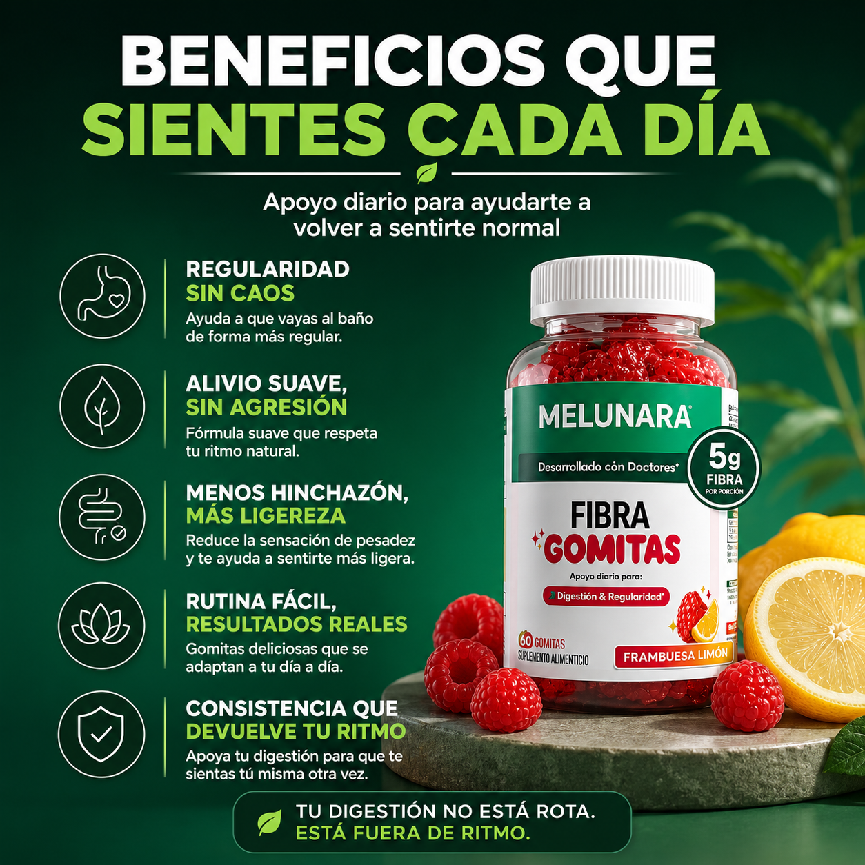 Melunara® Gomitas De Fibra