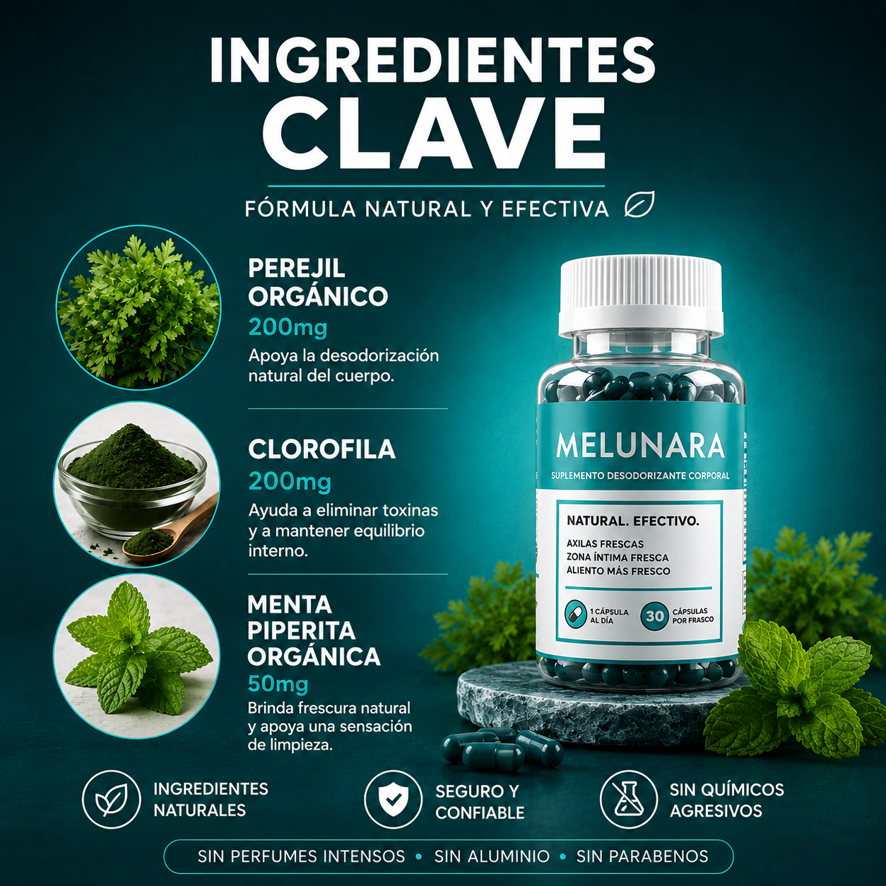 Melunara® Eliminador Corporal De Mal Olor