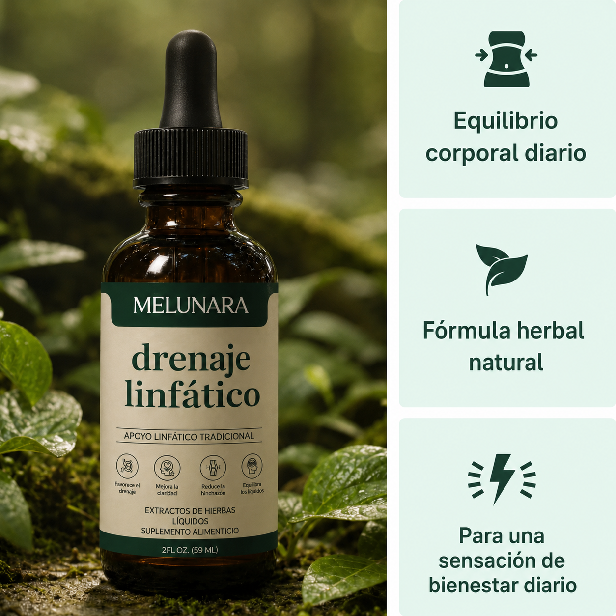 Melunara | Gotas de Bienestar para Drenaje Linfático