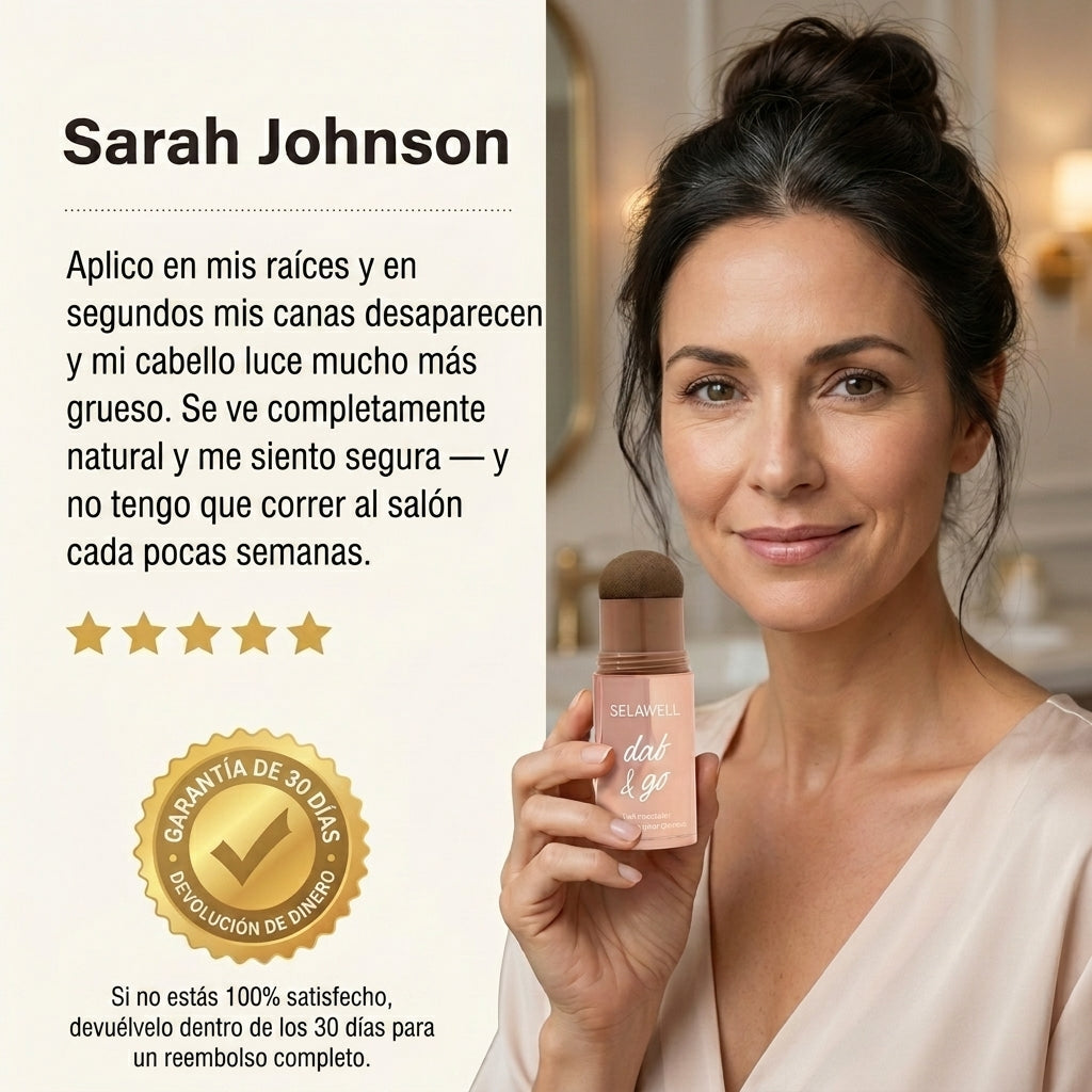 MELUNARA Dab & Go — Corrector capilar que cubre las canas y las raíces en 10 segundos
