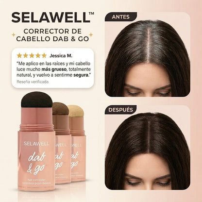 MELUNARA Dab & Go — Corrector capilar que cubre las canas y las raíces en 10 segundos