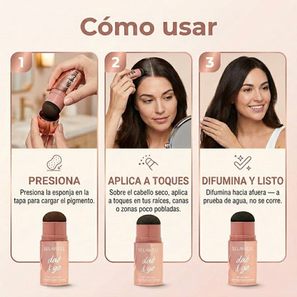 MELUNARA Dab & Go — Corrector capilar que cubre las canas y las raíces en 10 segundos