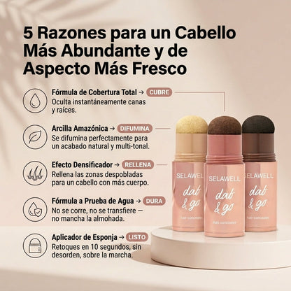 MELUNARA Dab & Go — Corrector capilar que cubre las canas y las raíces en 10 segundos