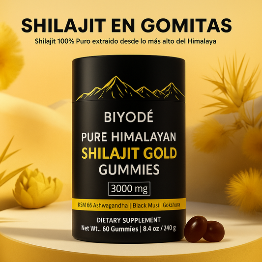 Gomitas de Shilajit 100% Puro del Himalaya (Pack de 60 Gomitas)